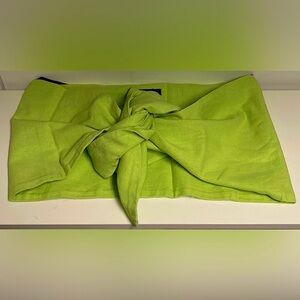 Linen-Blend Self-Tie Tube Top